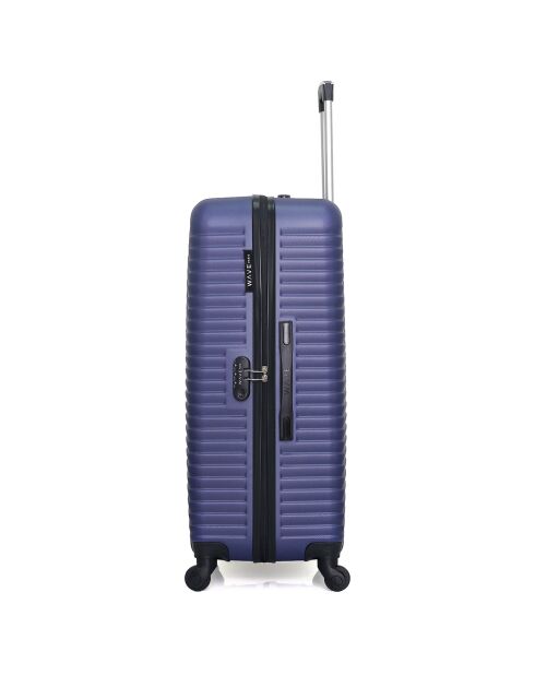 Mittelgroßer Reisekoffer Lena mit 4 Rollen, 65 cm, marineblau