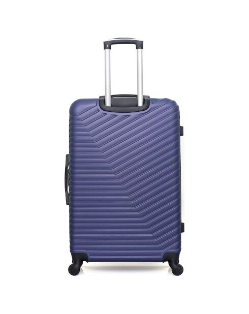 Mittelgroßer Reisekoffer Lena mit 4 Rollen, 65 cm, marineblau