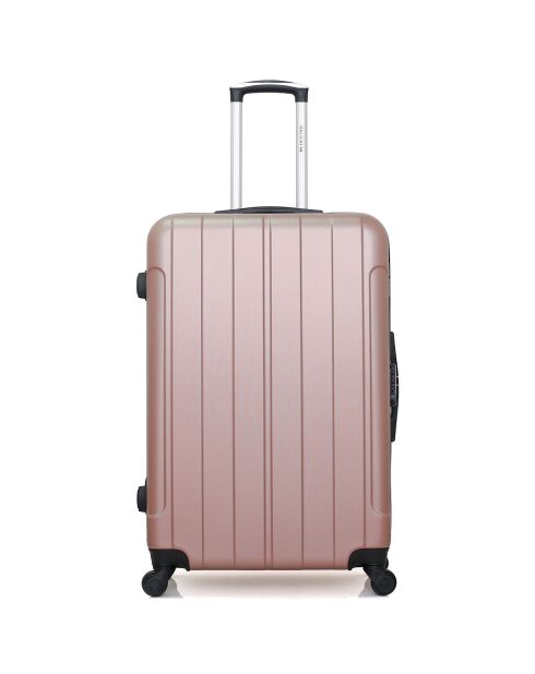 Napoli Reisekoffer mit 4 Rädern, mittelstark, Größe C 65 cm, Roségold