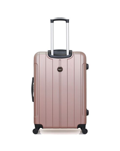 Napoli Reisekoffer mit 4 Rädern, mittelstark, Größe C 65 cm, Roségold
