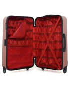 Napoli Reisekoffer mit 4 Rädern, mittelstark, Größe C 65 cm, Roségold