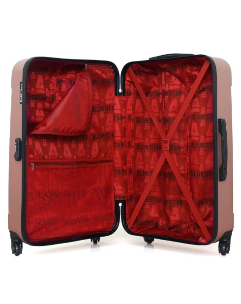Napoli Reisekoffer mit 4 Rädern, mittelstark, Größe C 65 cm, Roségold