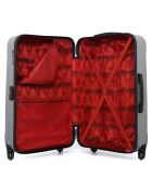 Napoli Reisekoffer mit 4 Rädern, mittelstark, C 65 cm, grau