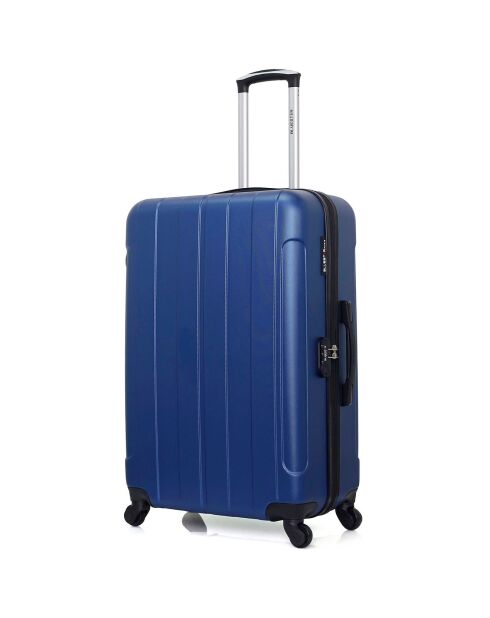 Napoli middelgrote koffer met 4 wielen en enkele wielen - C 65 cm blauw