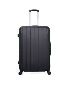 Valise Moyen Séjour 4 roues simples Napoli - C 65 cm noire