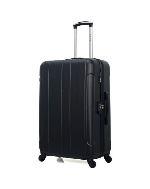 Valise Moyen Séjour 4 roues simples Napoli - C 65 cm noire