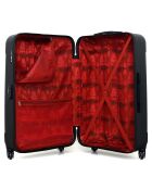 Valise Moyen Séjour 4 roues simples Napoli - C 65 cm noire