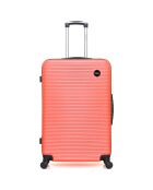 Mittelgroßer Reisekoffer mit 4 Einzelrollen, London, 65 cm, korallenrot