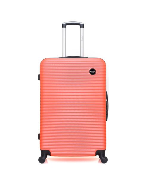 Mittelgroßer Reisekoffer mit 4 Einzelrollen, London, 65 cm, korallenrot