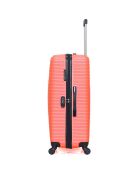 Mittelgroßer Reisekoffer mit 4 Einzelrollen, London, 65 cm, korallenrot