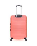 Mittelgroßer Reisekoffer mit 4 Einzelrollen, London, 65 cm, korallenrot