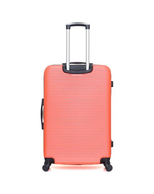 Mittelgroßer Reisekoffer mit 4 Einzelrollen, London, 65 cm, korallenrot
