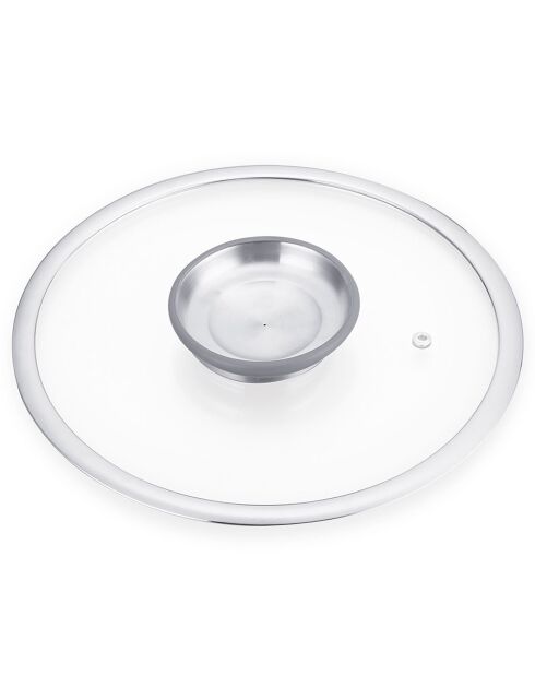 Coperchio in vetro inox nero/grigio - D.36 cm