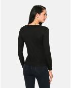 Top en Maille mélangée noir
