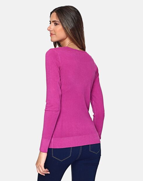 Pull en Maille mélangée orchidée