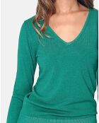 Pull en Maille mélangée vert viride