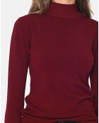 Pull en Maille mélangée bordeaux