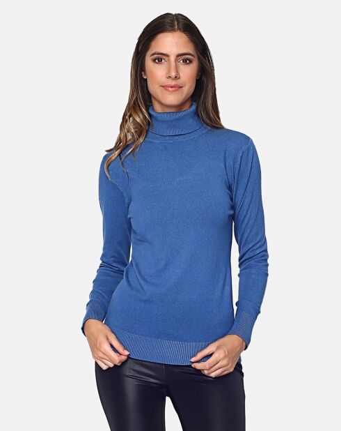 Pull en Maille mélangée bleu jeans