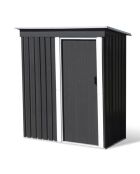 Abri de jardin Lima gris/blanc - 80x162x181 cm