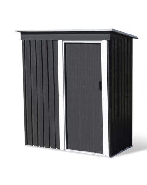 Abri de jardin Lima gris/blanc - 80x162x181 cm
