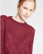 Pull en Laine mélangée Belina bordeaux