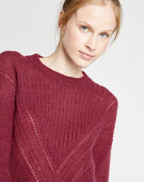 Pull en Laine mélangée Belina bordeaux