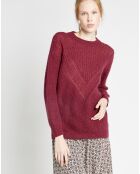 Pull en Laine mélangée Belina bordeaux