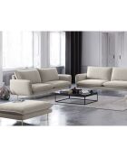 Canapé tissu 2 places Vienna beige clair - 160x92x95 cm