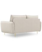Canapé tissu 2 places Vienna beige clair - 160x92x95 cm