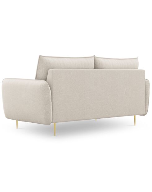 Canapé tissu 2 places Vienna beige clair - 160x92x95 cm