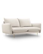 Canapé tissu 2 places Vienna beige clair - 160x92x95 cm