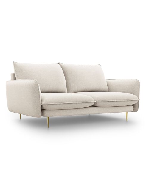 Canapé tissu 2 places Vienna beige clair - 160x92x95 cm