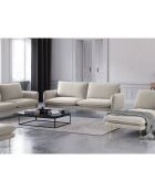 Canapé tissu 3 places Vienna beige clair - 200x92x95 cm