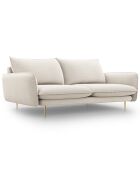 Canapé tissu 3 places Vienna beige clair - 200x92x95 cm