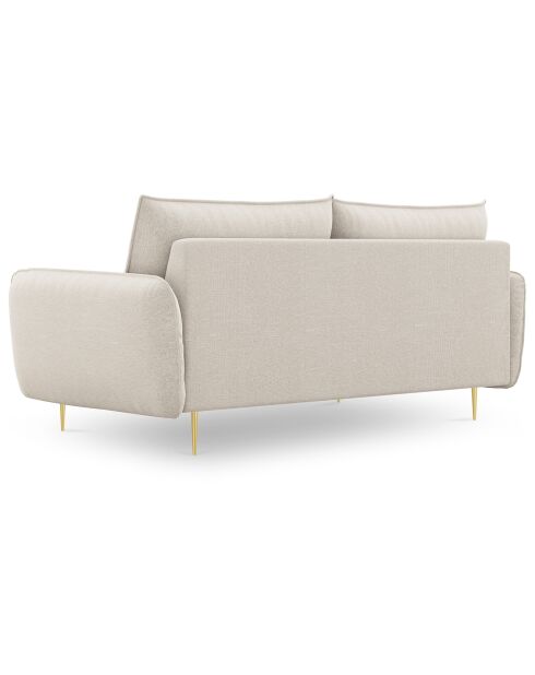 Canapé tissu 3 places Vienna beige clair - 200x92x95 cm
