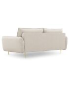 Canapé tissu 4 places Vienna beige clair - 230x92x95 cm