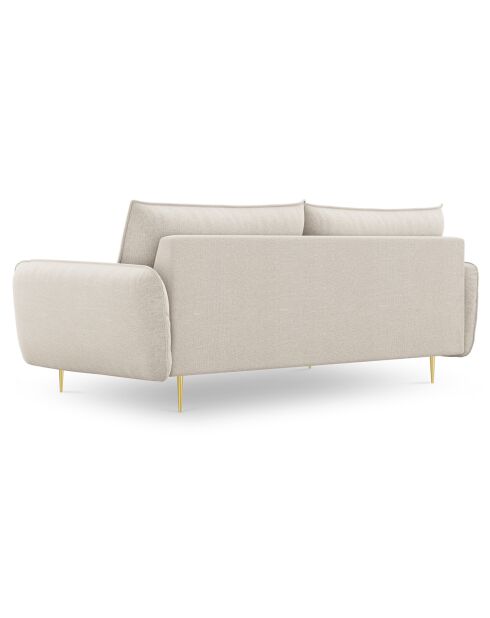 Canapé tissu 4 places Vienna beige clair - 230x92x95 cm