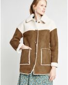 Manteau Kimi marron/beige