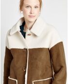 Manteau Kimi marron/beige