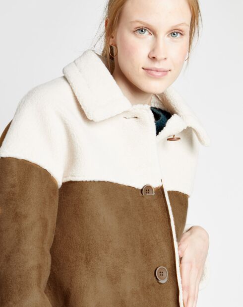 Manteau Kimi marron/beige