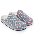 Chaussons Angel Dots gris/blanc/rose