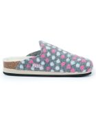 Chaussons Angel Dots gris/blanc/rose