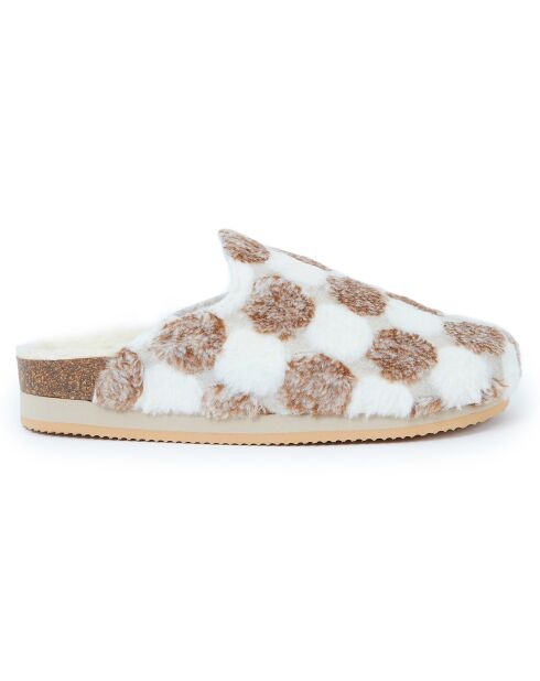 Chaussons Angel Pois marron/blanc