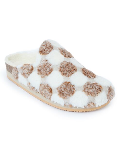 Chaussons Angel Pois marron/blanc