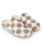 Chaussons Angel Pois marron/blanc