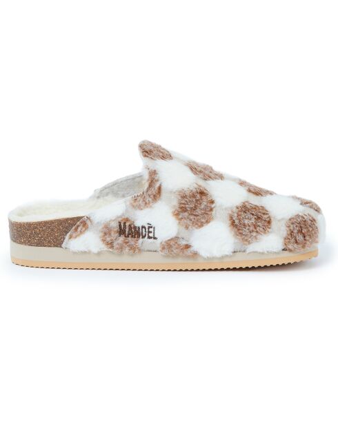 Chaussons Angel Pois marron/blanc
