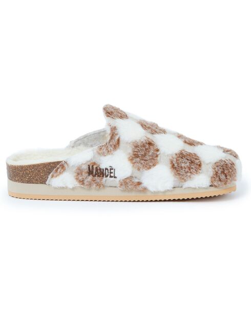 Chaussons Angel Pois marron/blanc