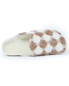Chaussons Angel Pois marron/blanc