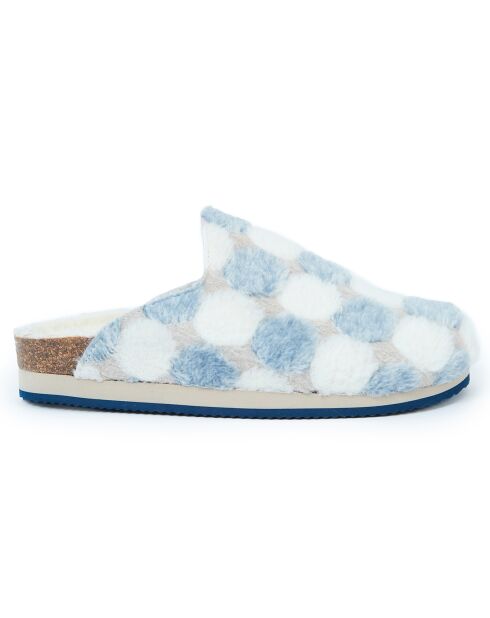 Chaussons Angel Pois bleu ciel/blanc