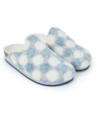 Chaussons Angel Pois bleu ciel/blanc